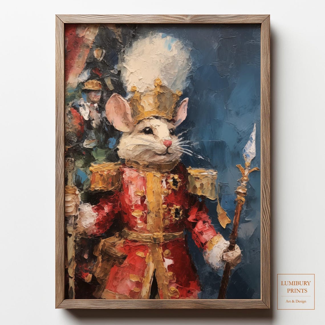 Mouse King Red Coat Crown Scepter Nutcracker Soldier Art Poster