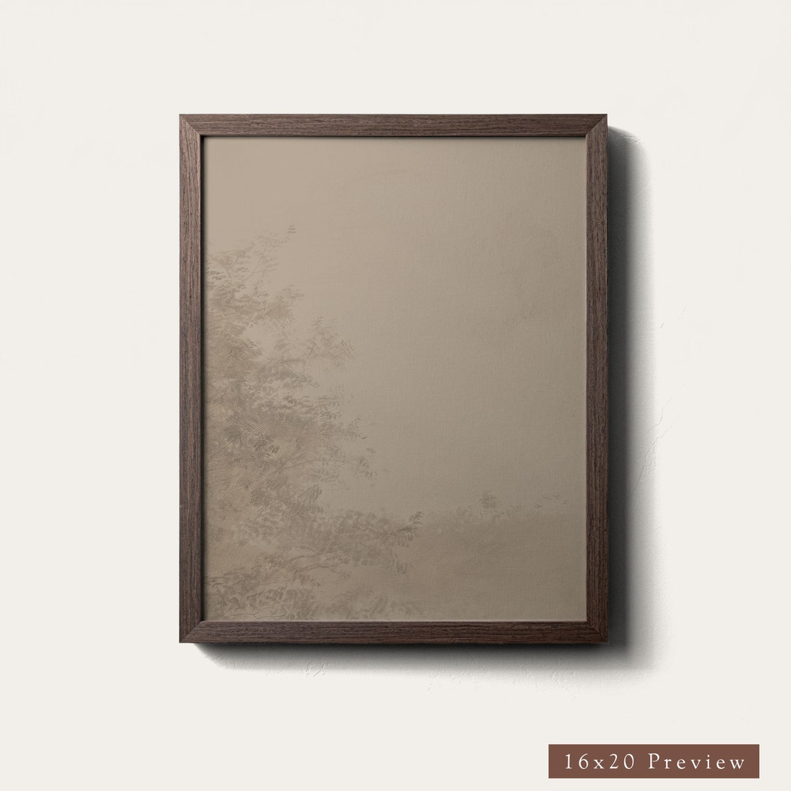 Soft Sepia Abstract Foliage In The Lower Left Corner Art Poster - Image 4