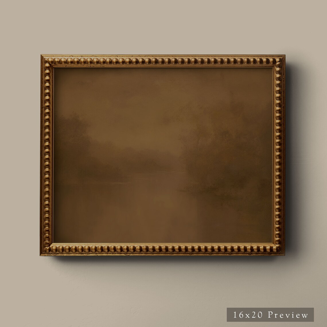 Moody Cottage Style Landscape Oil Painting Art Print - Image 6