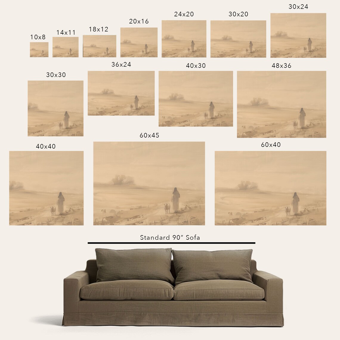 Jesus Leaves The 99, Modern Minimalist Art Print - Image 2