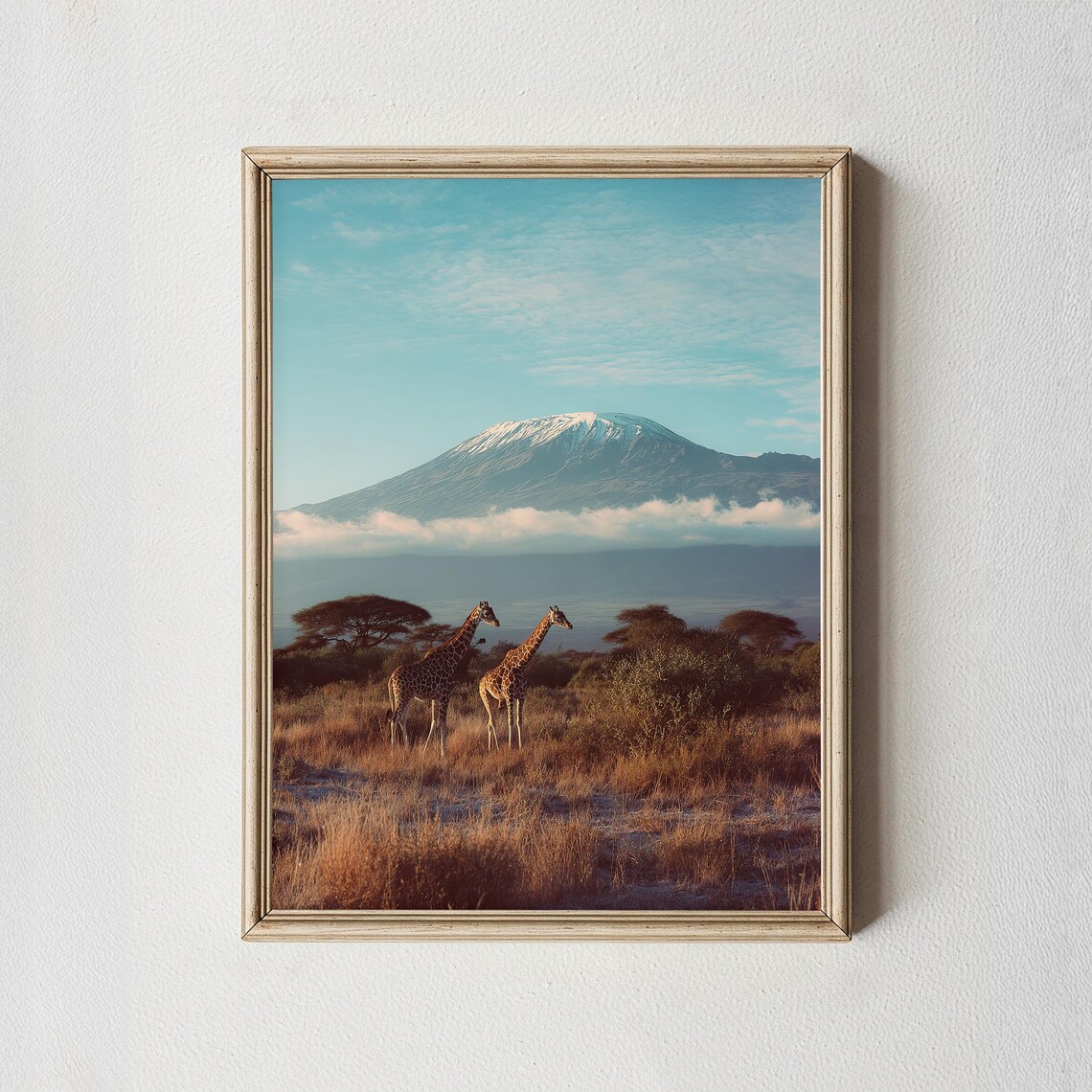 Kilimanjaro Print Giraffe Safari African Landscape Photography
