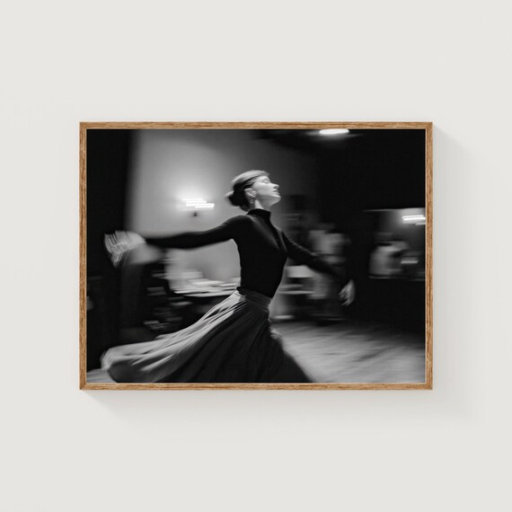 Ballet Dancer Fine Art Print Black And White Elegant Movement