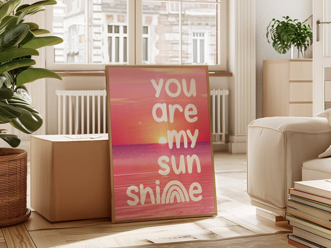 You Are My Sunshine Boho Minimalist Art Print - Image 4
