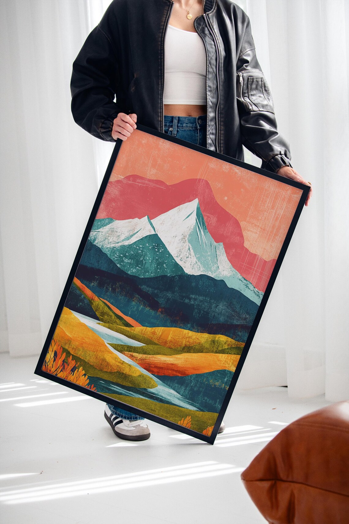 Mountain Landscape, Modern Nature Poster Art - Image 3