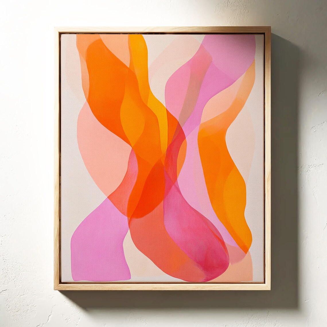 Vibrant Abstract Flow Of Warm And Bright Colors With Overlapping Pink Orange And Yellow Shapes - Image 2