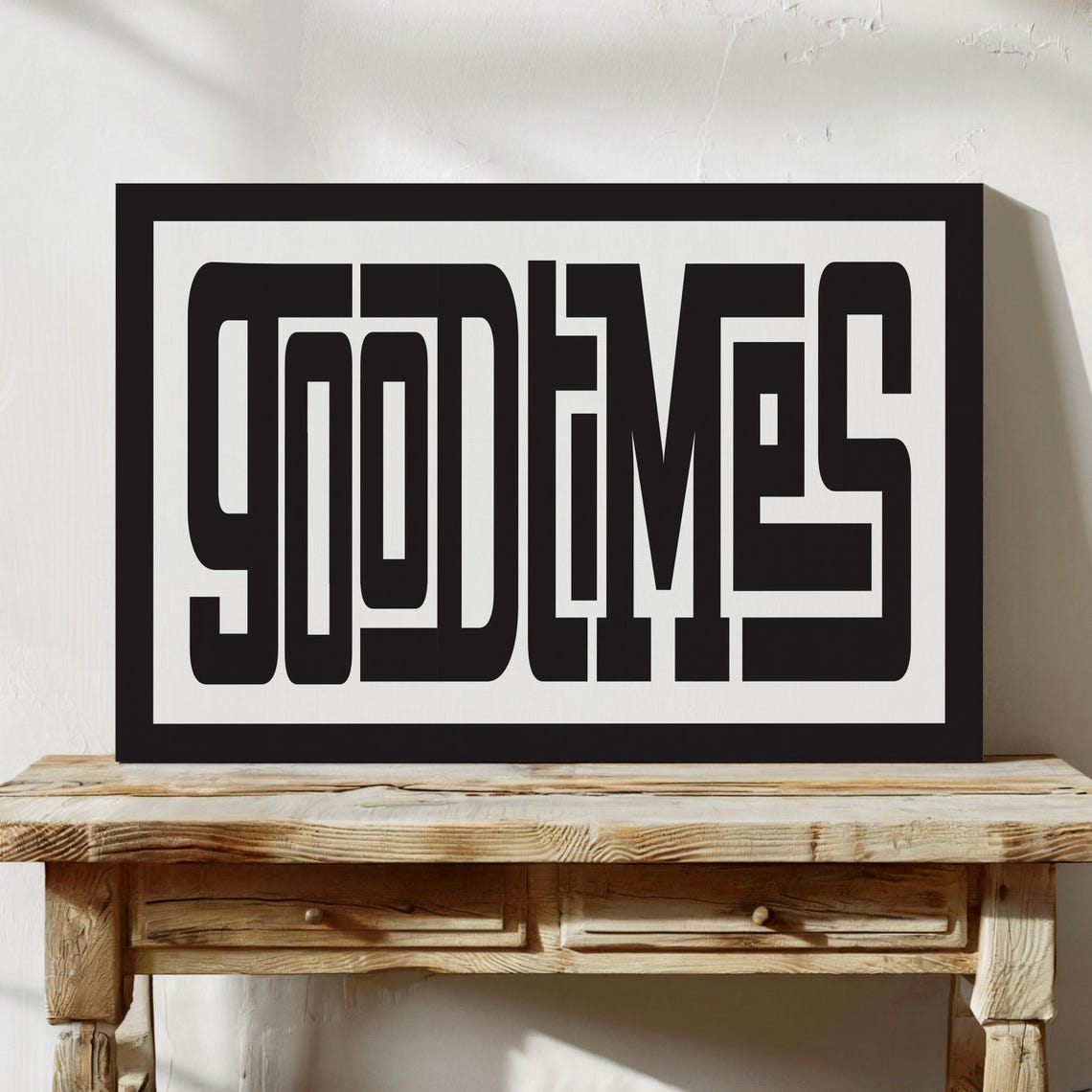 Retro Good Times Typography, Minimalist Modern Poster - Image 4