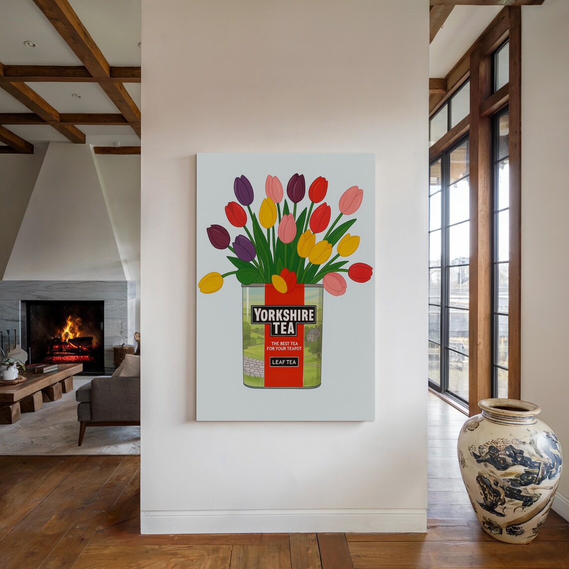 Yorkshire Tea Tin Tulip Print, Pop Art Style - Image 5