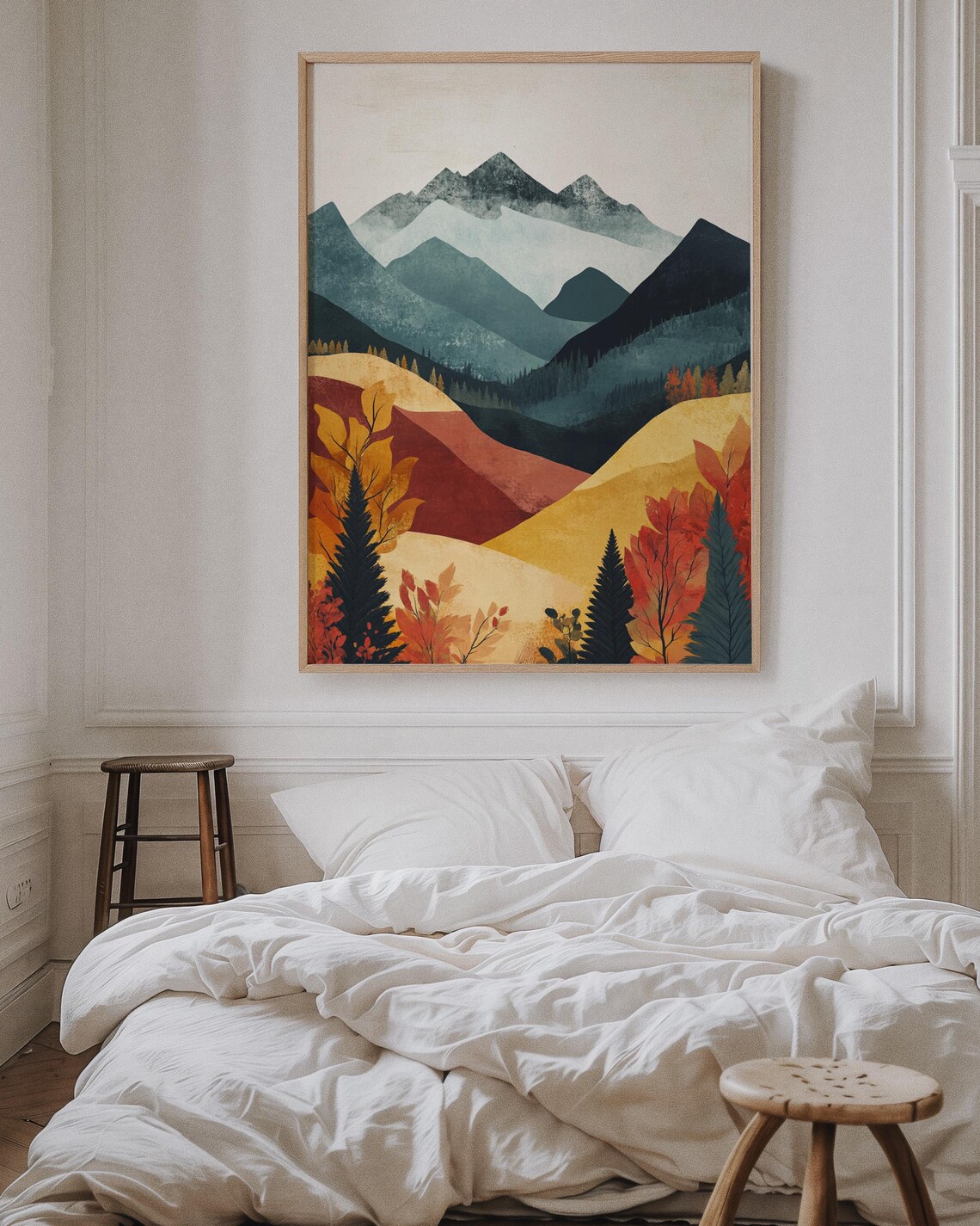 Autumn Mountain Landscape, Modern Nature Poster - Image 5