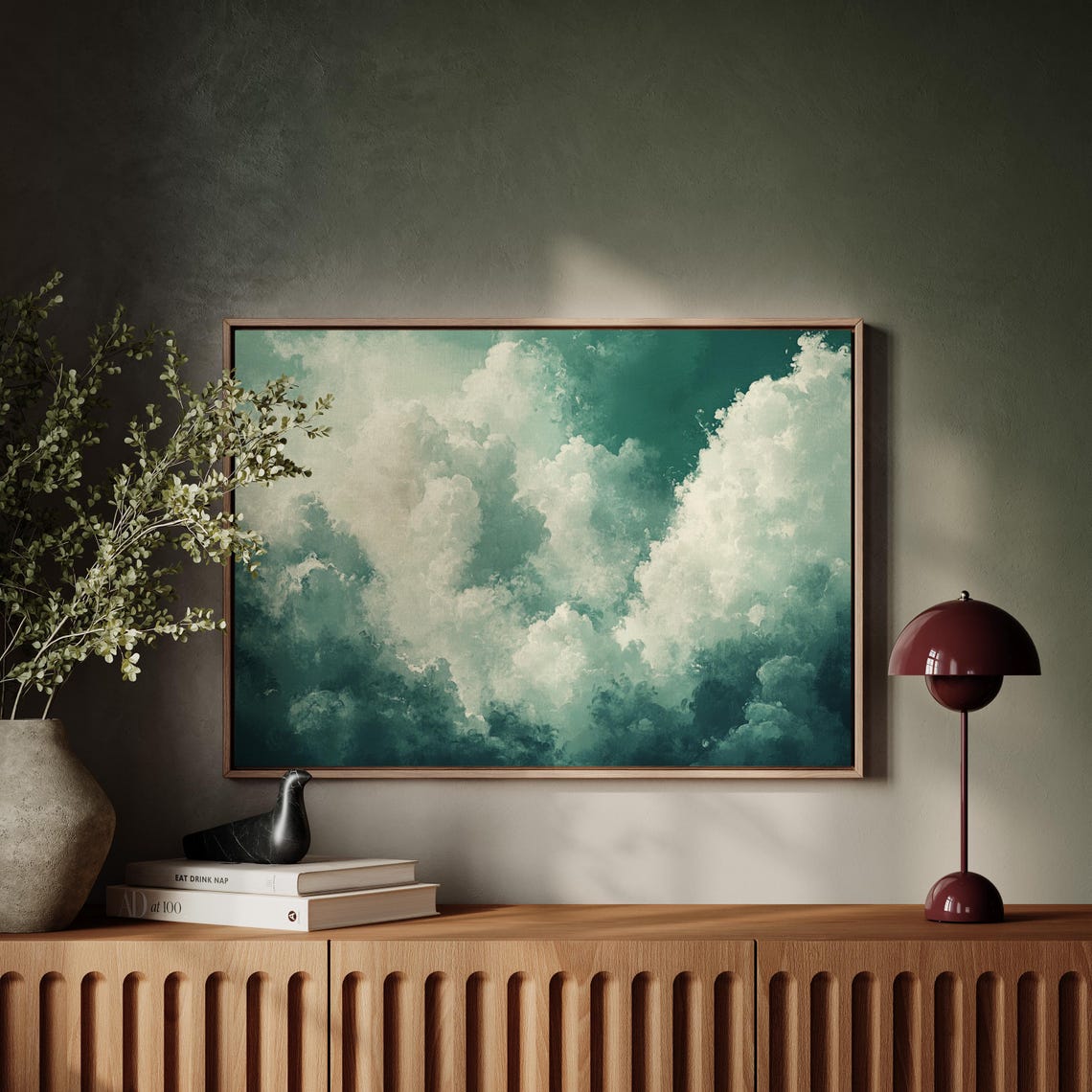 Dreamy Cloudscape Wall Art Atmospheric Sky Painting Ethereal Cloud Print Soft Nature Decor Tranquil Sky Abstract Artwork - Image 5
