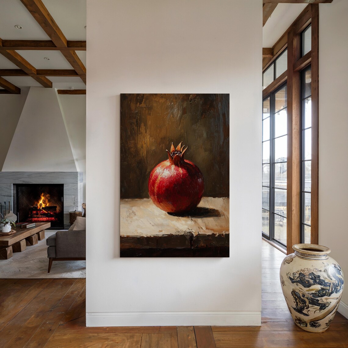 Pomegranate Still Life, Vintage Kitchen Art Print - Image 3