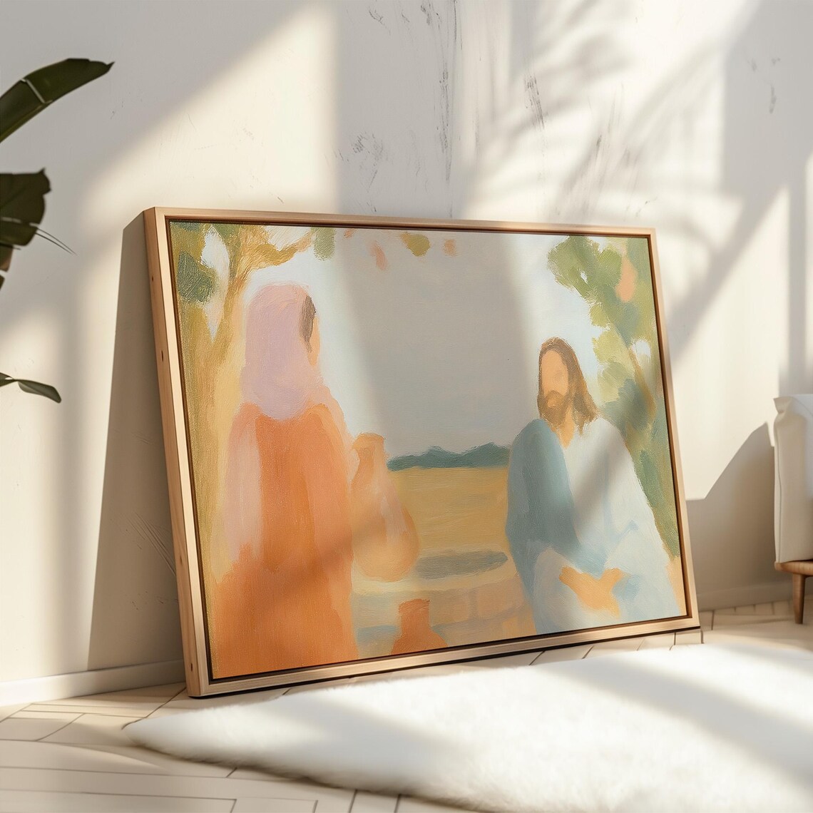 Impressionist Jesus At The Well, Biblical Art Print - Image 4