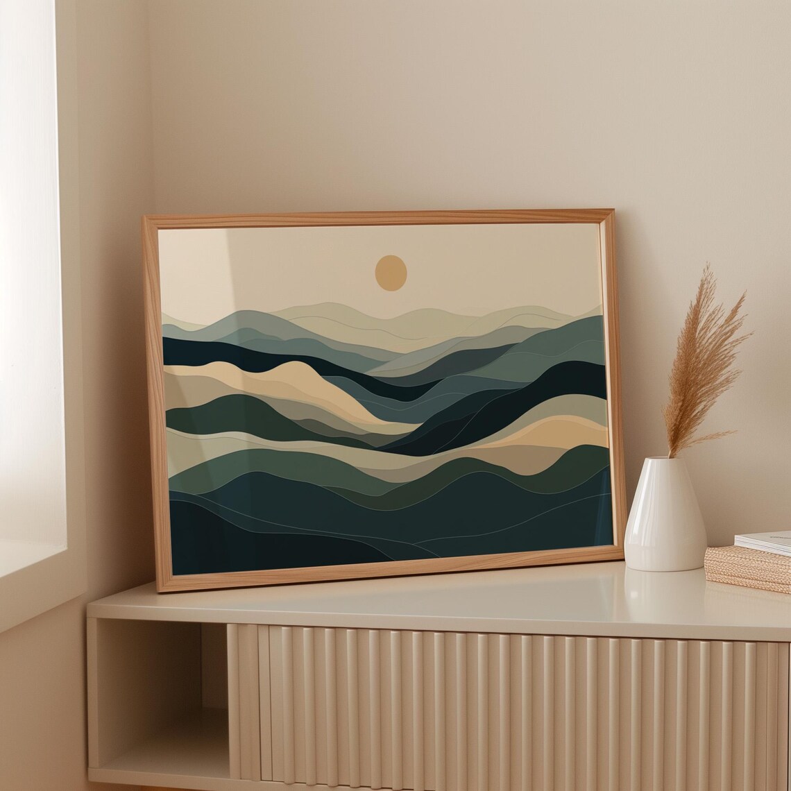 Minimalist Abstract Mountain Art Print, Modern Nature - Image 5