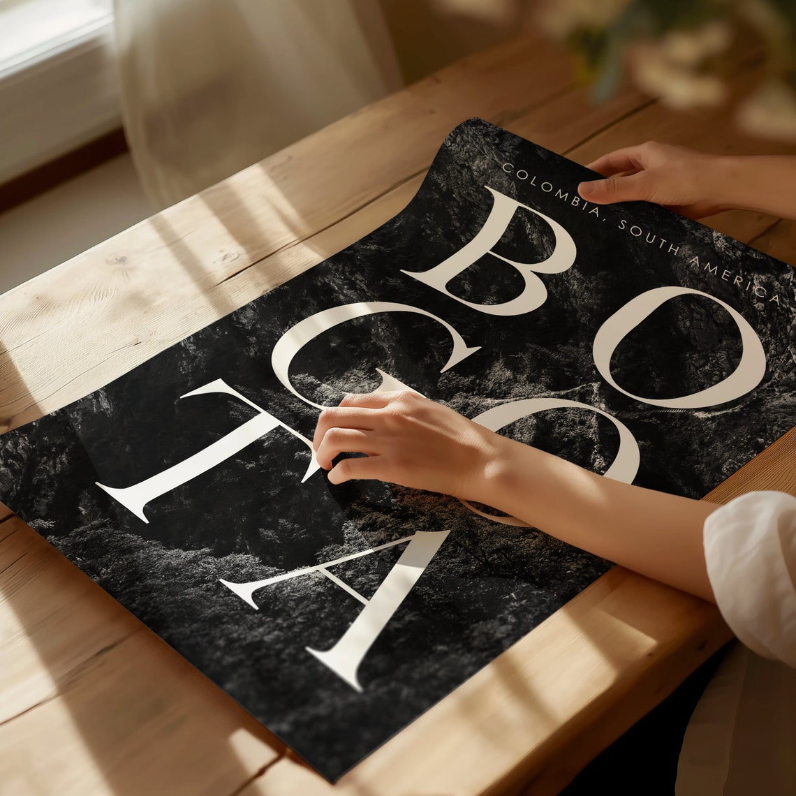 Bogota Colombia South America Bold Typography Andes Green Wall Poster - Image 5