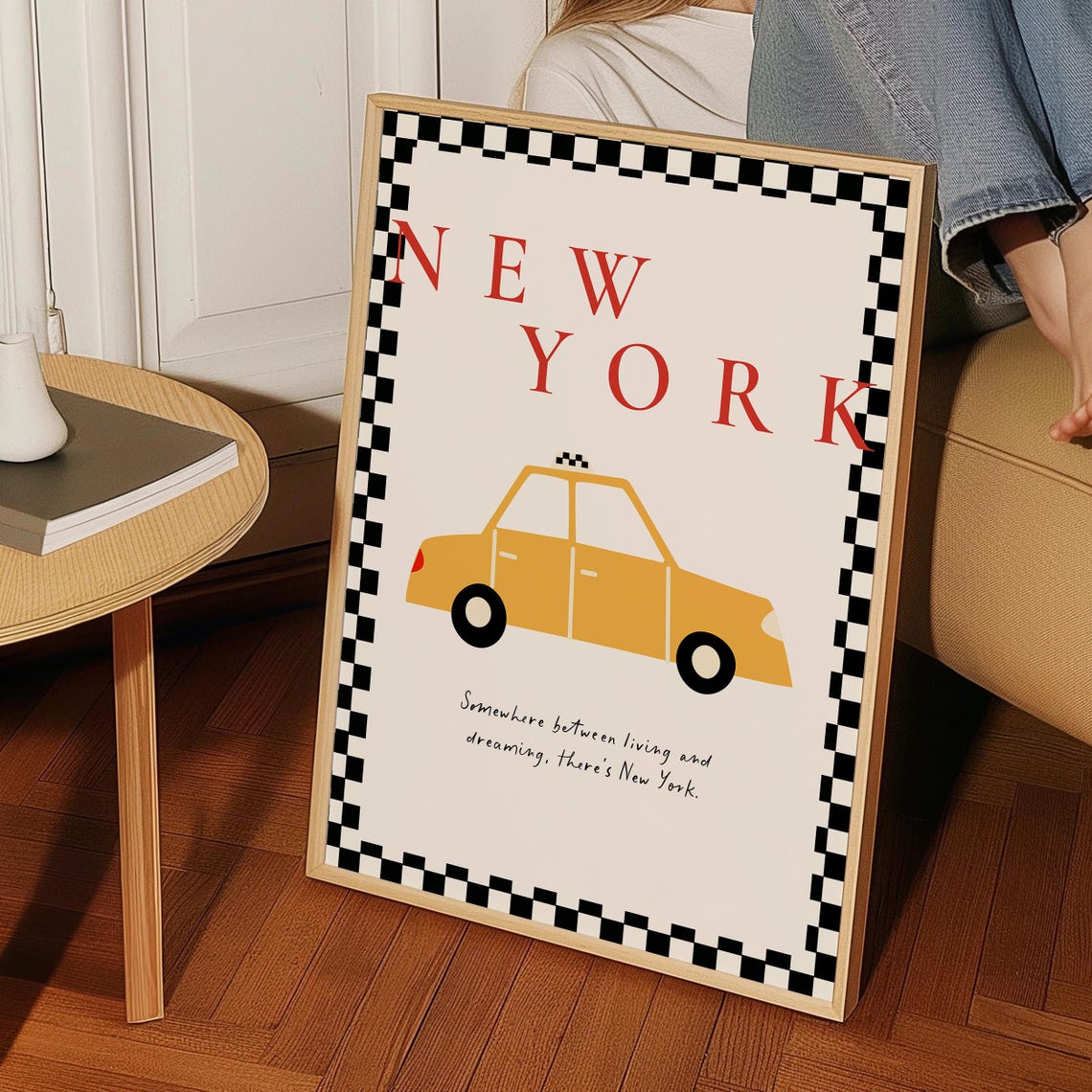 New York City Poster Yellow Taxi Cab Print Nyc Decor Trendy Minimalist Wall Art Aesthetic Preppy Travel Retro Travel Poster Us Nursery - Image 2