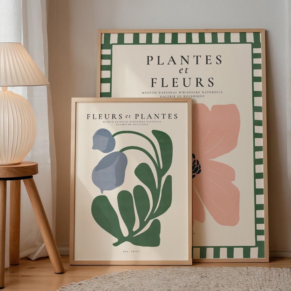 Les Fleurs Flower Market Blue Botanical Art Print - Image 3