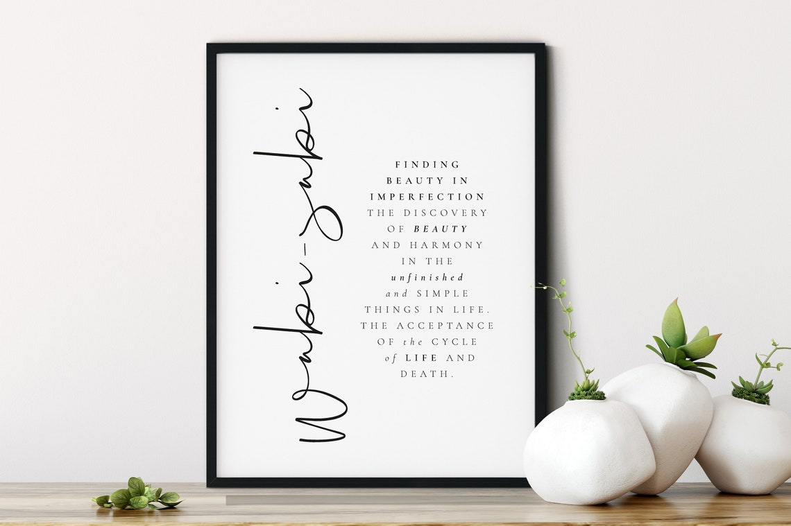 Wabi Sabi Definition Japanese Beauty In Imperfection Minimalist Poster