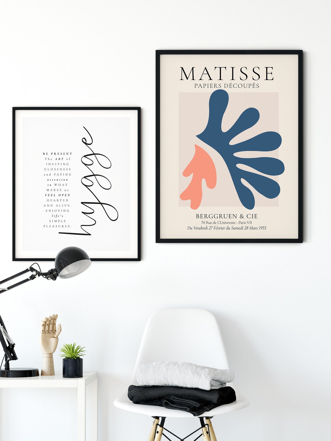 Matisse Papiers Decoupes Blue Coral Organic Shapes Exhibition Poster - Image 3