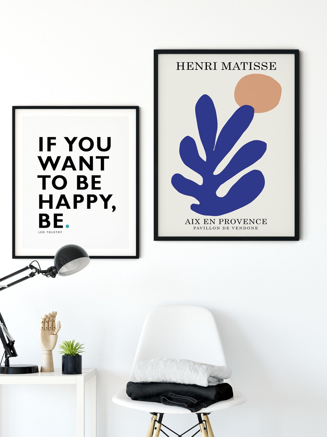 Leo Tolstoy If You Want To Be Happy Be Bold Typography Quote Poster - Image 3