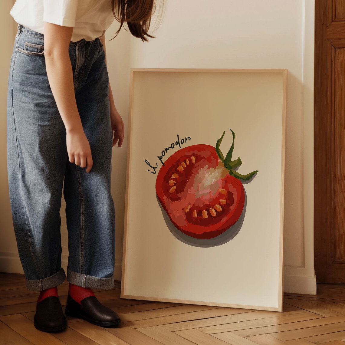 Il Pomodoro Tomato Print Italian Kitchen Wall Decor Retro Fun Food Art - Image 3