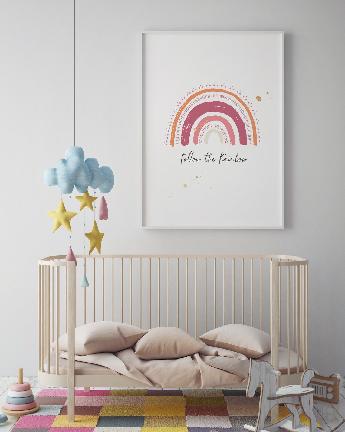 Follow The Rainbow Print Children Prints Nursery Print Kids Room Art - Image 4