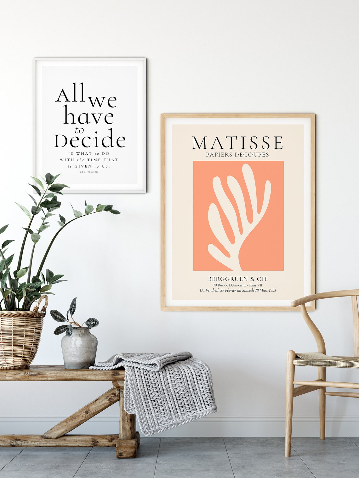 Matisse Papiers Decoupes Orange White Coral Cutout Exhibition Poster - Image 2