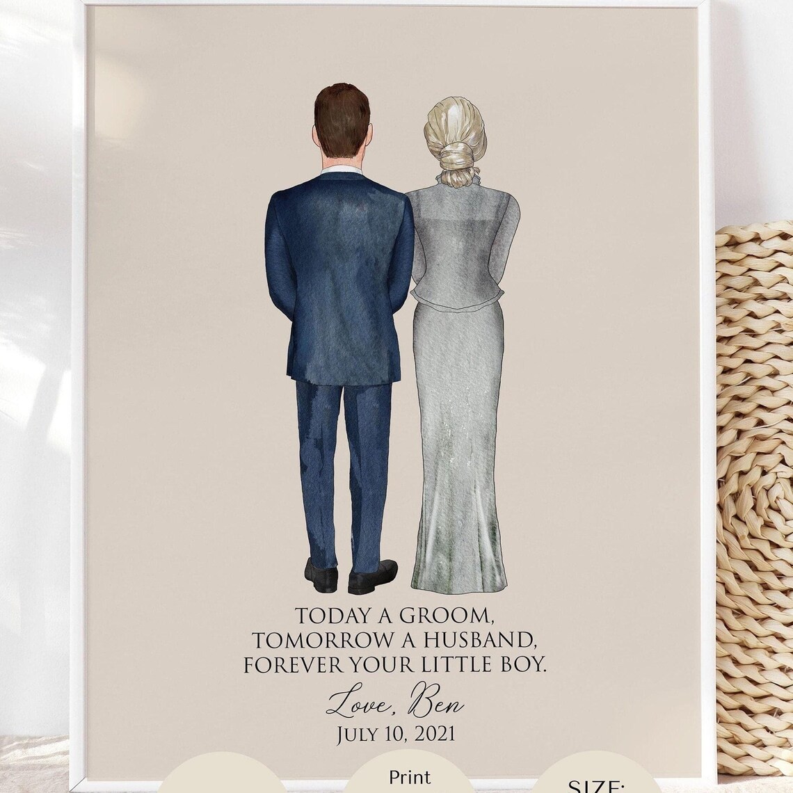 Mother Of The Groom Wedding Illustration Art Print
