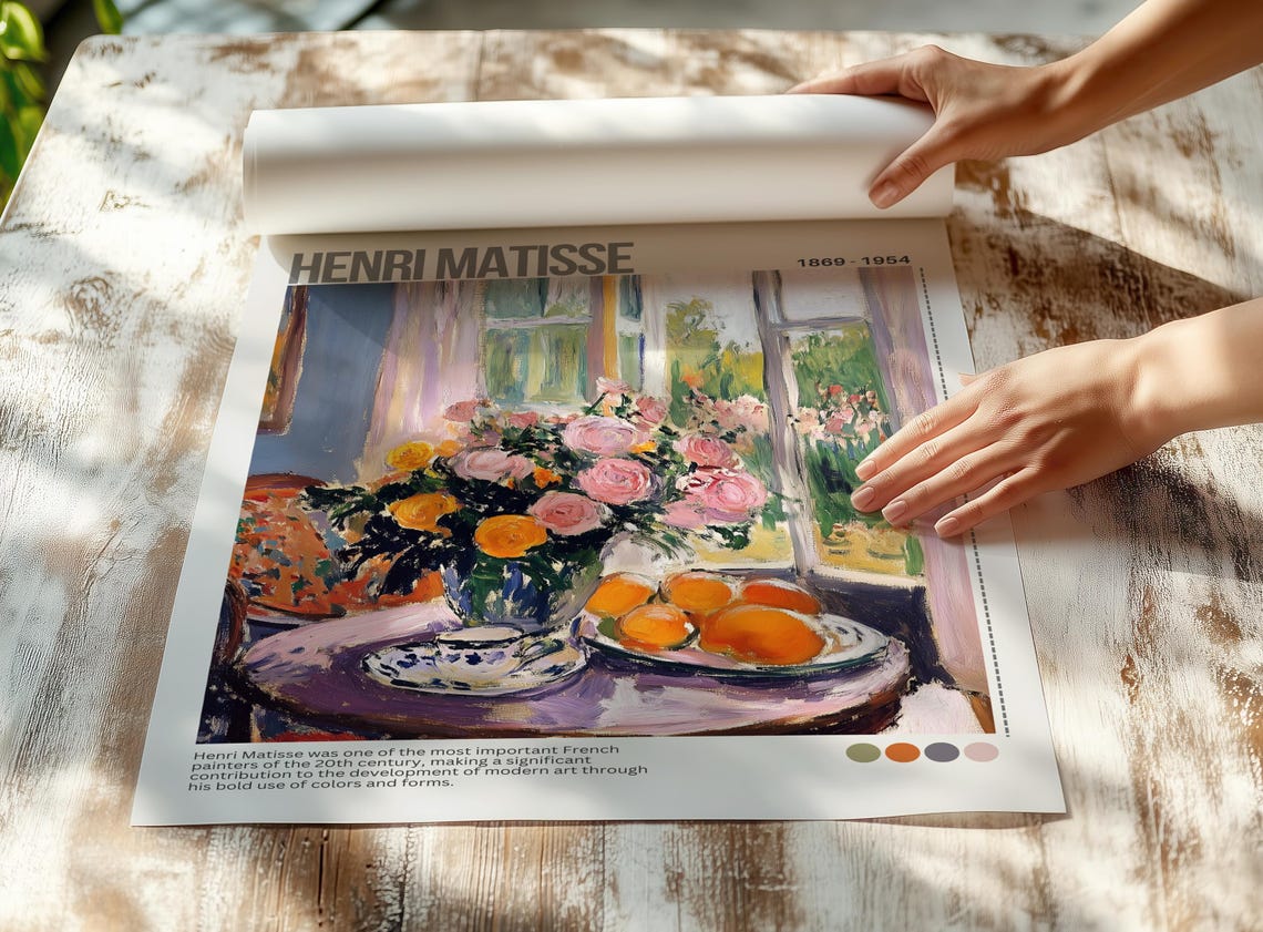 Henri Matisse Roses Still Life Impressionist Floral Art Poster - Image 7
