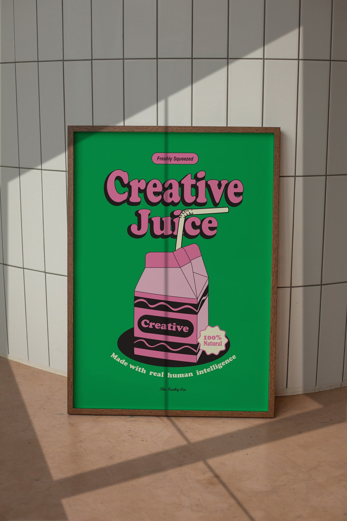 Creative Juice Pink Carton Green Pop Art Retro Creatives Poster - Image 5