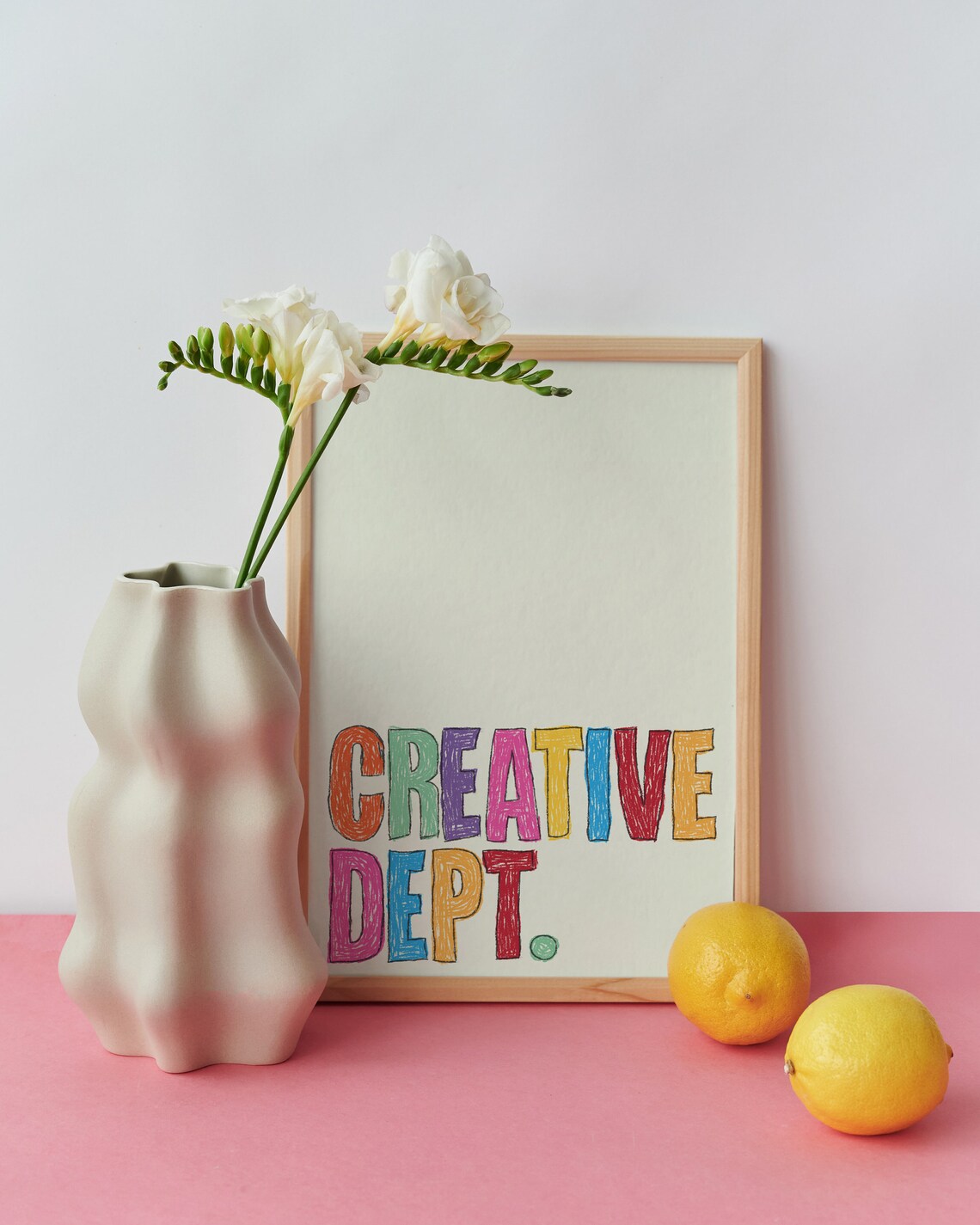 Creative Dept Retro Typography Poster, Modern Decor - Image 2