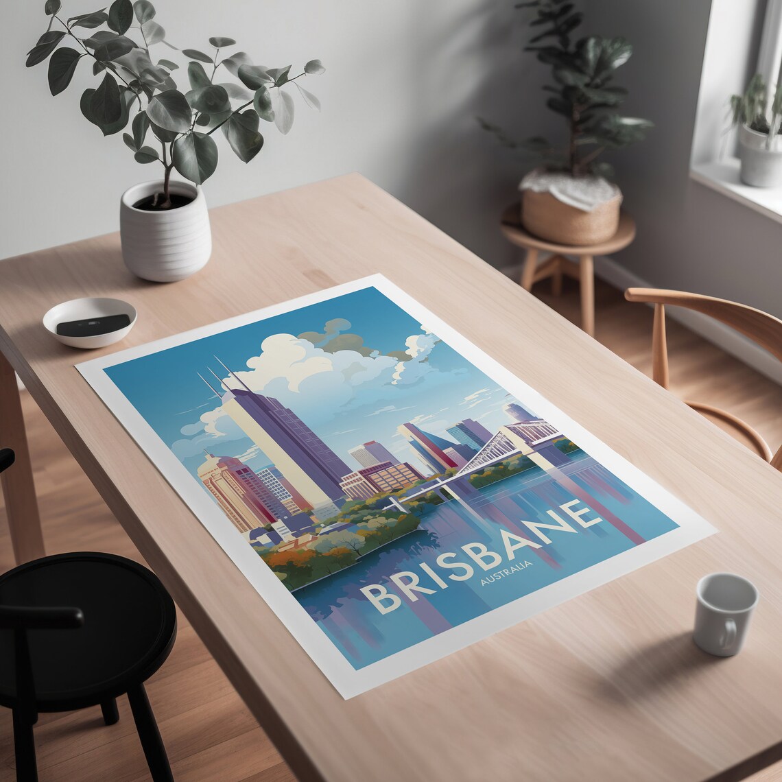 Brisbane Travel Poster, Australia Wall Art - Image 2