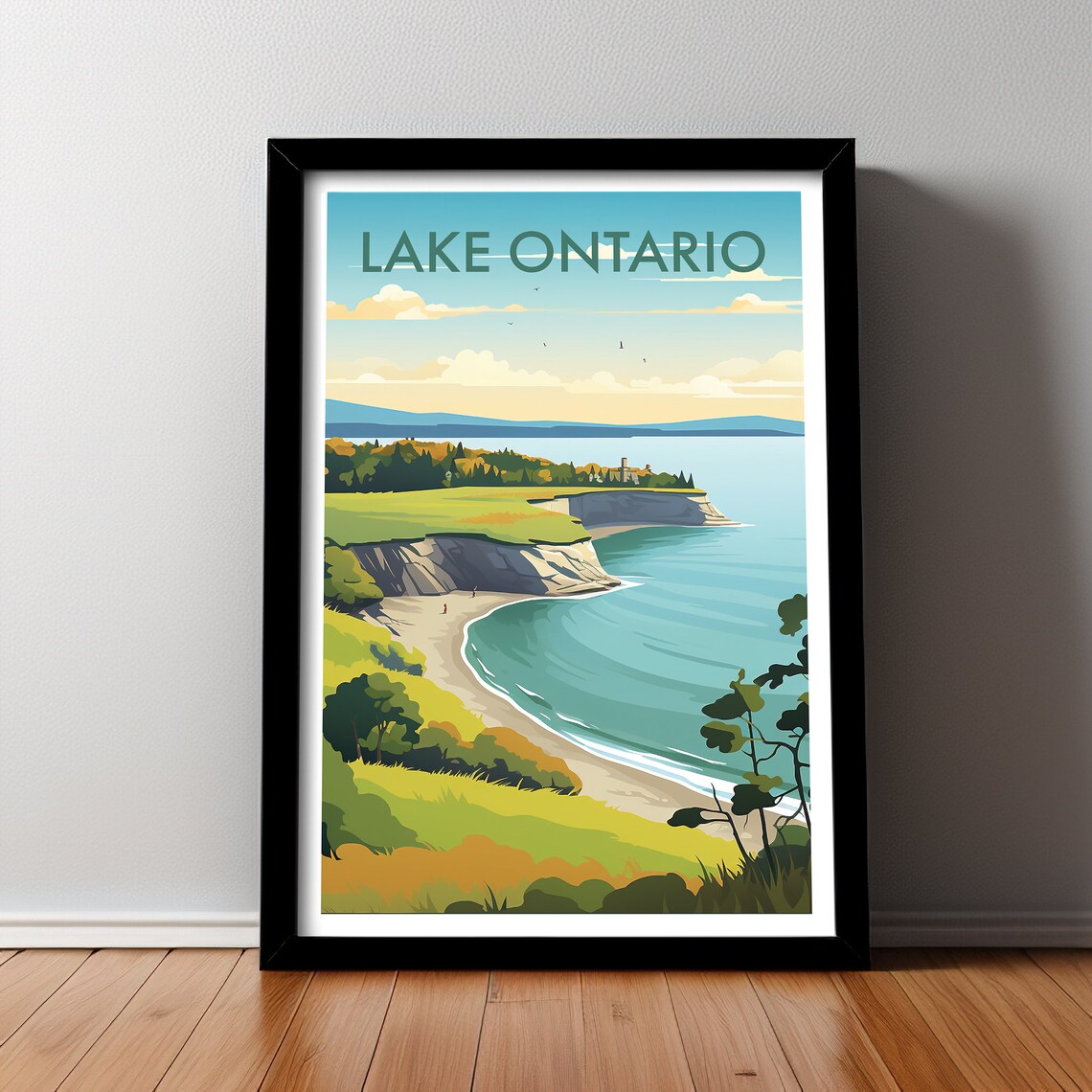 Lake Ontario Travel Poster Art Print, Wall Decor - Image 2