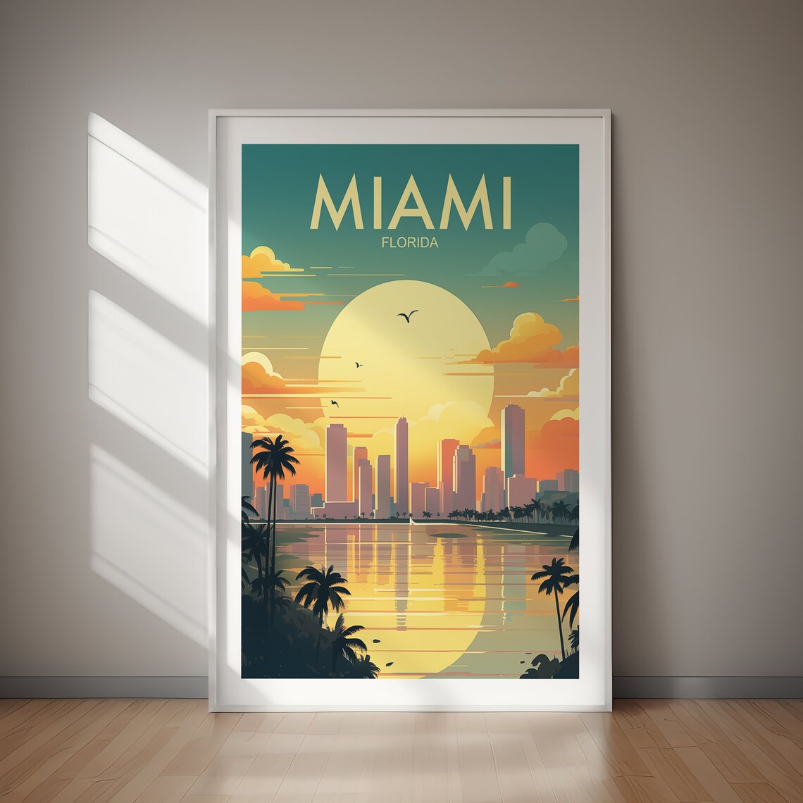 Miami Travel Poster, Florida Travel Poster Print