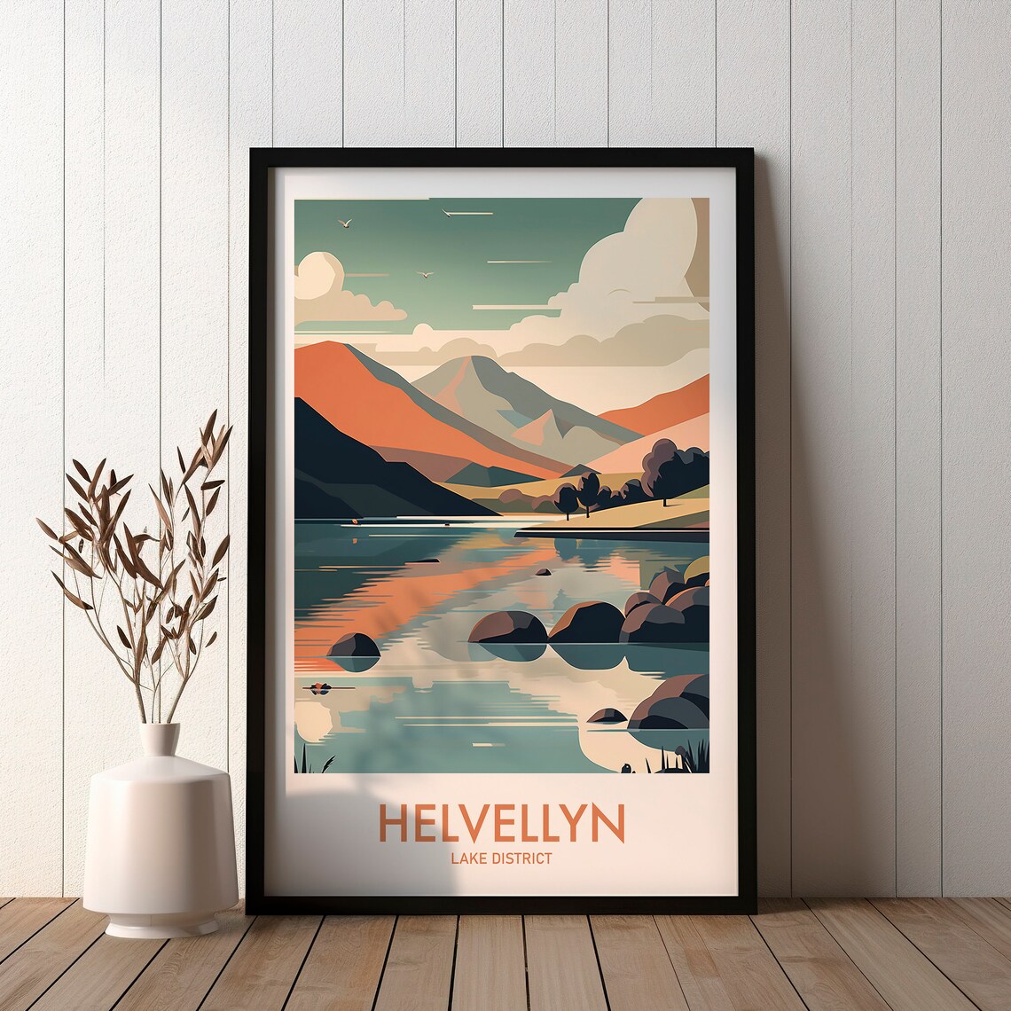 Helvellyn Lake District Mountain Waters Vintage Travel Poster - Image 2