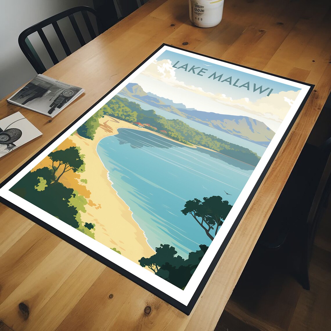 Lake Malawi Travel Poster Art Print, Place Decor - Image 2