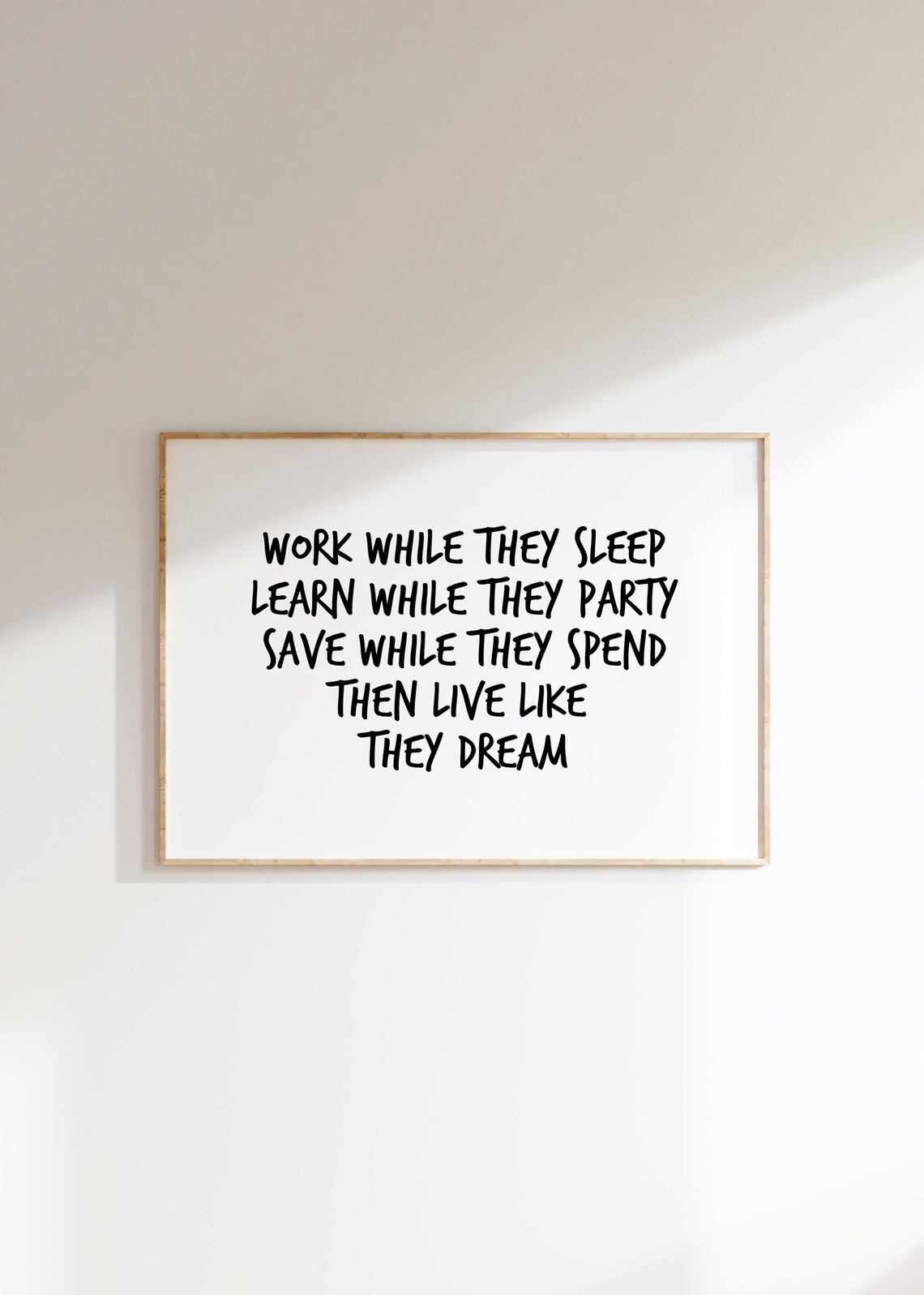 Live Like They Dream Print Motivational Typography Art