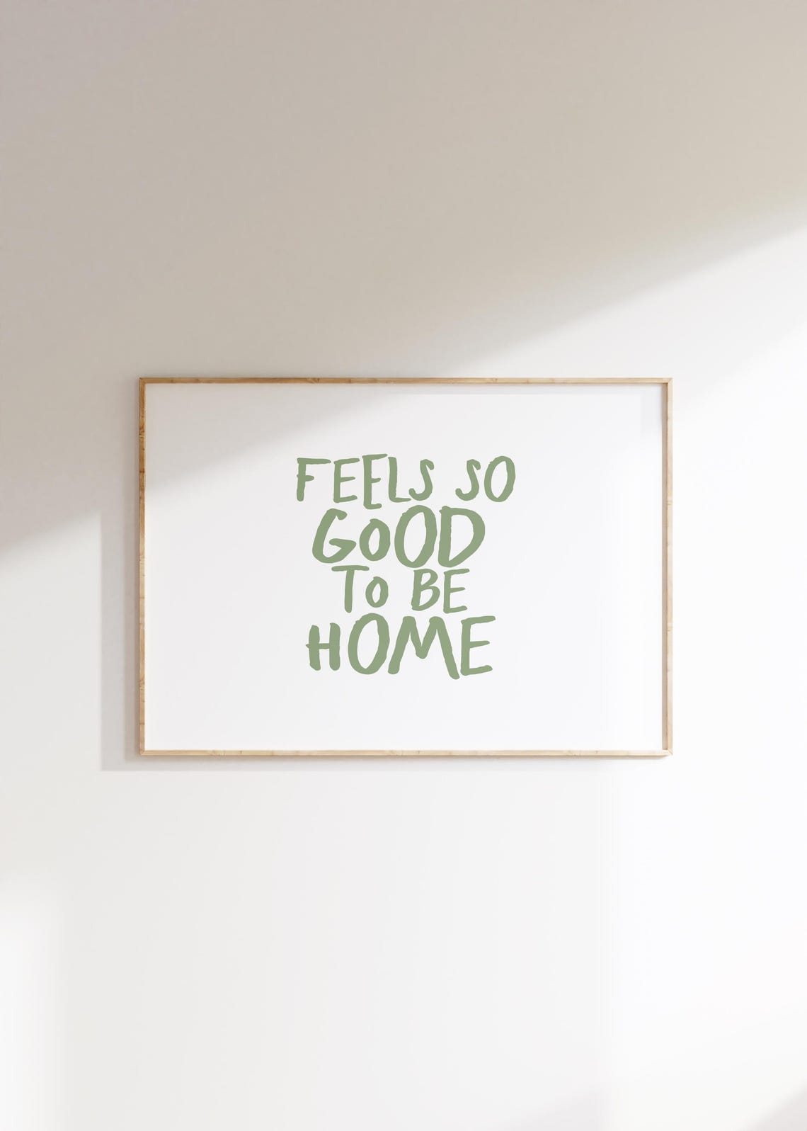 Sage Green Home Quote Print Trendy Minimalist Wall Art