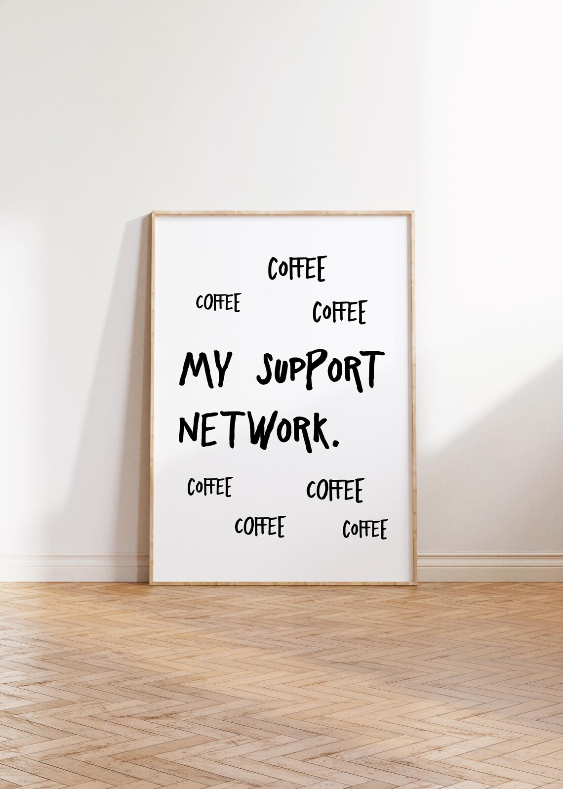 Coffee Support Network, Funny Barista Poster