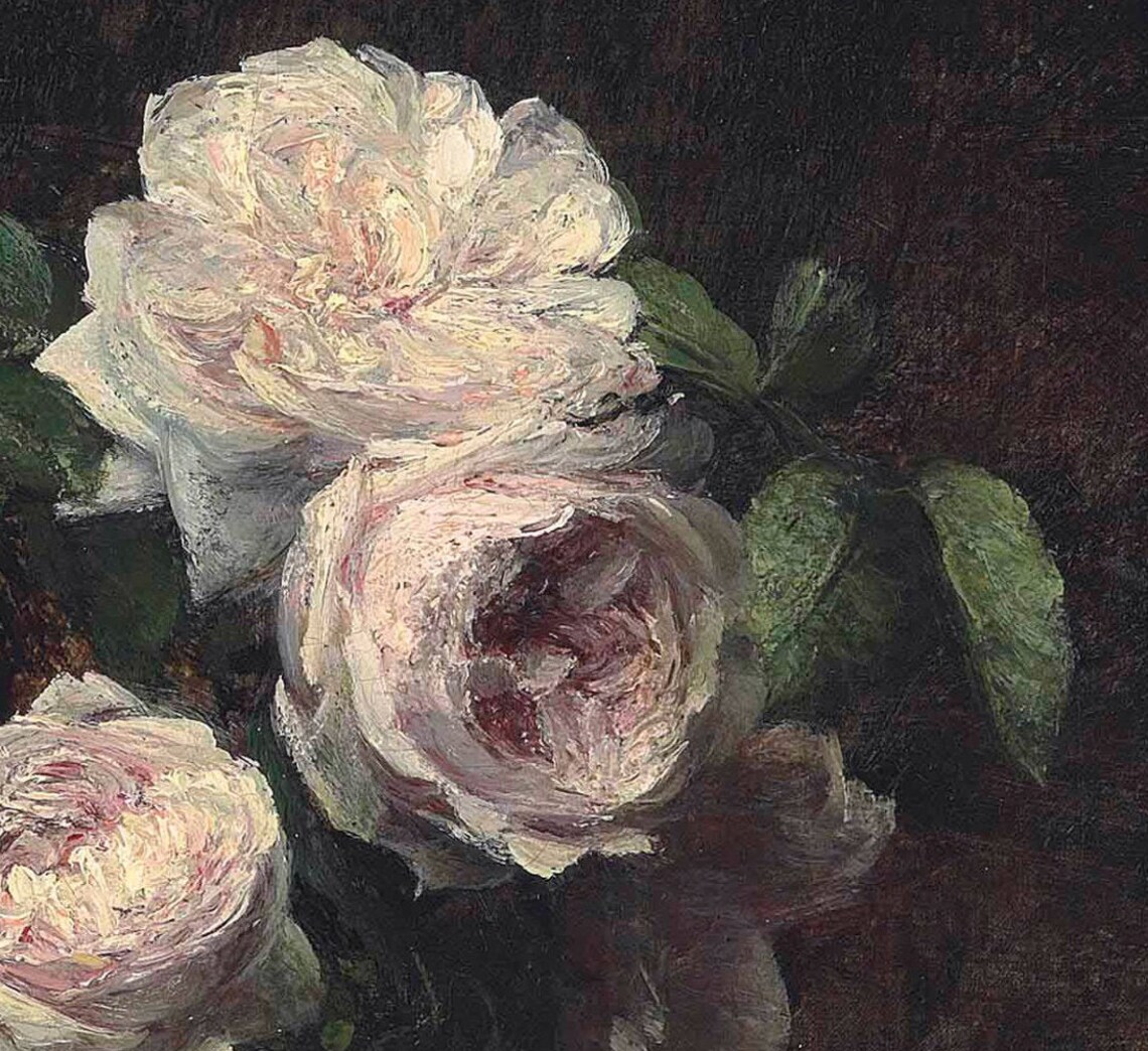 Peony Still Life Vintage Flower Painting Art Print - Image 2