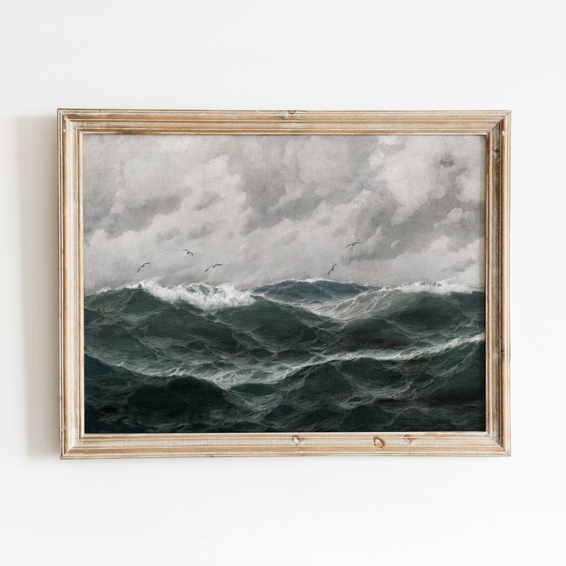 Maritime Vintage Ocean Seascape Wave Art Print