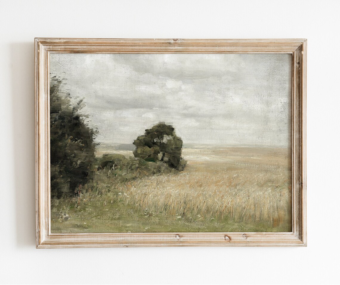 Field View Vintage Danish Landscape Art Print - Image 4