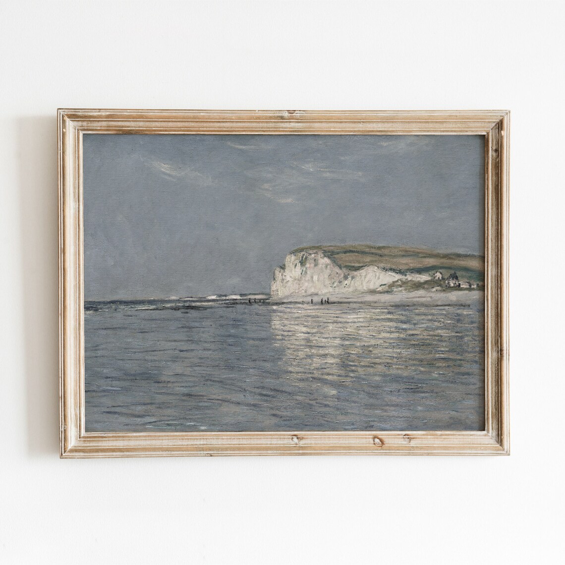 White Cliff Vintage Coastal Landscape, Art Print
