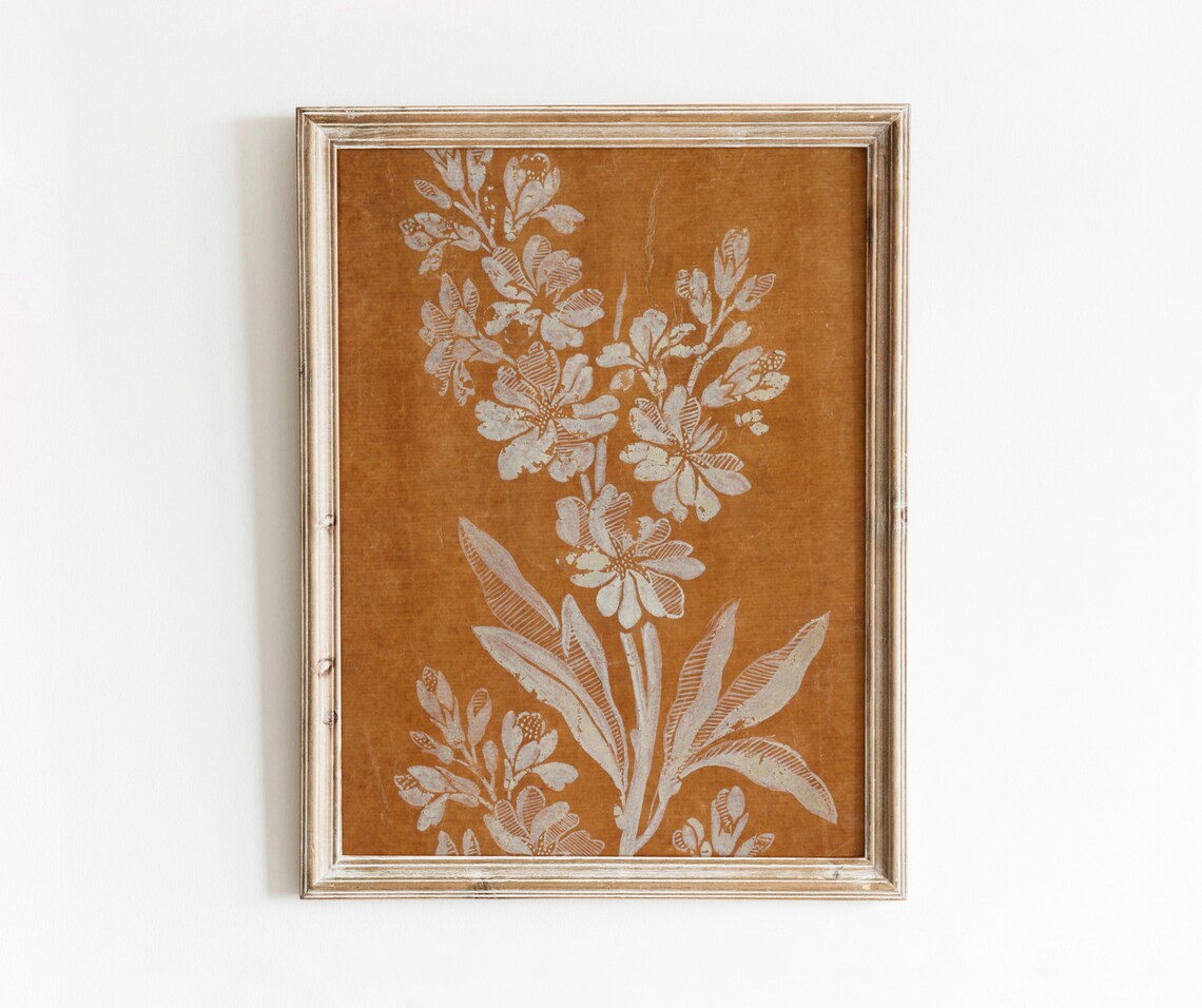 Gouache Floral Vintage Botanical Art Print