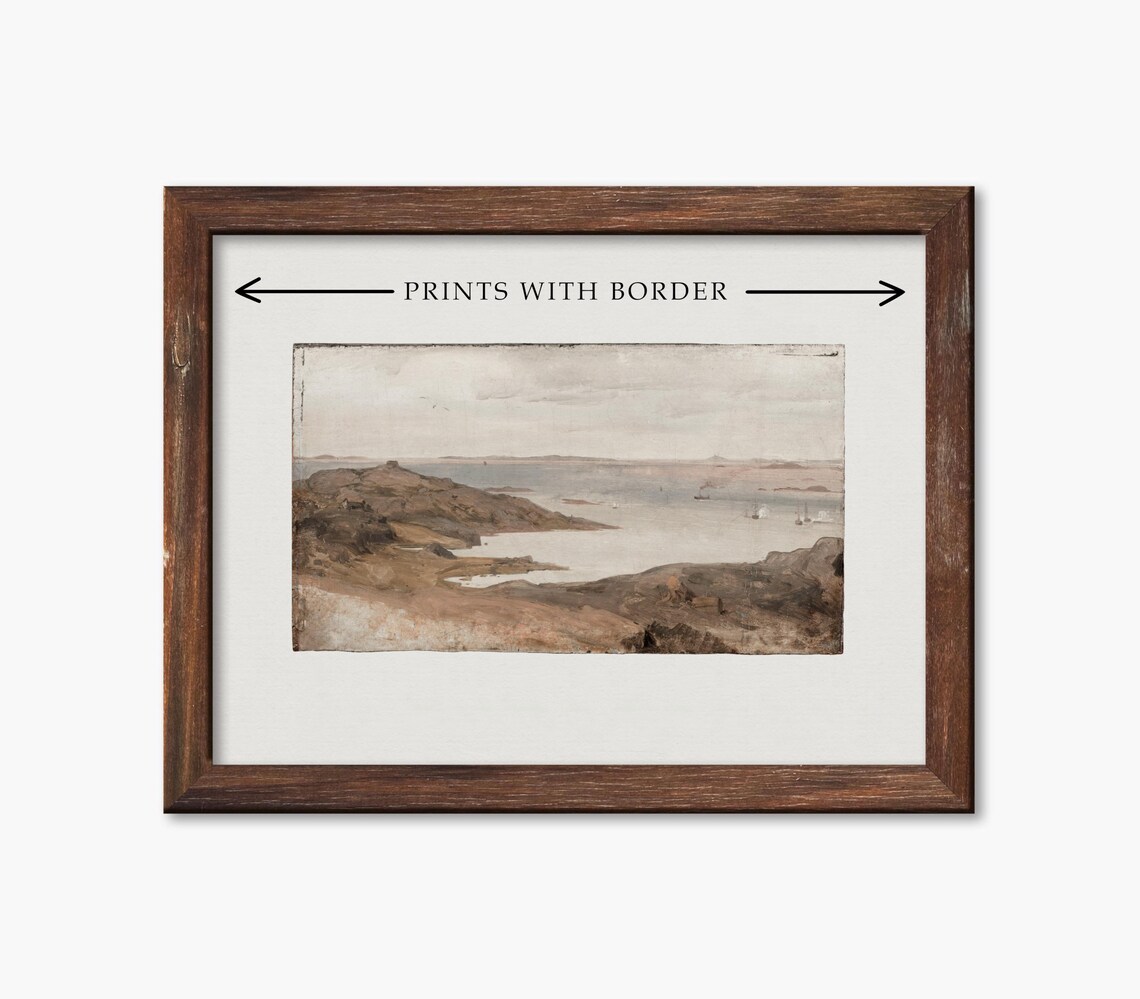 Swedish Harbor Vintage Coastal Landscape Art Print - Image 4