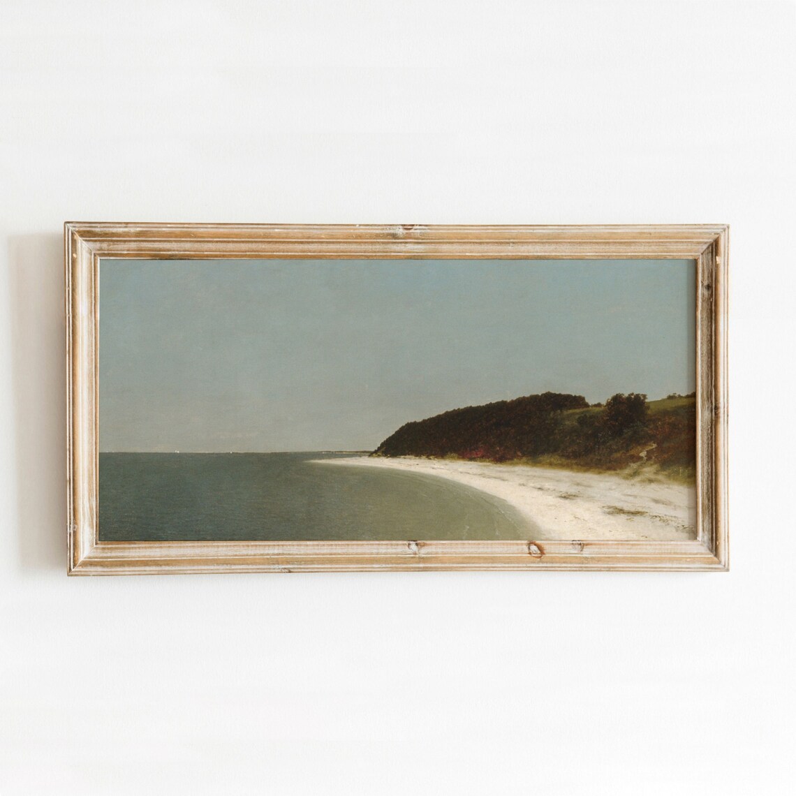 Moody Beachscape Vintage Coastal Beach Art Print