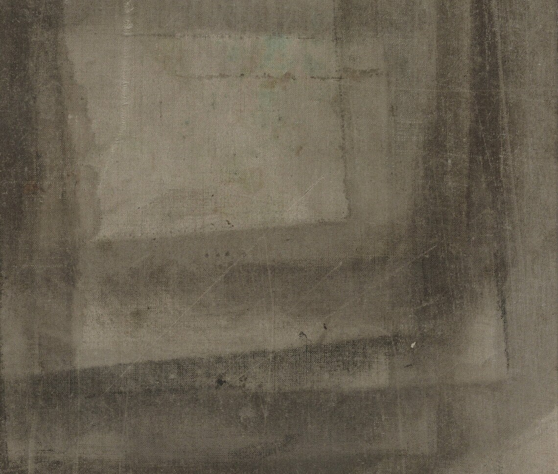 Geometric Abstract Vintage Art Print, Dark Abstract Verso - Image 2