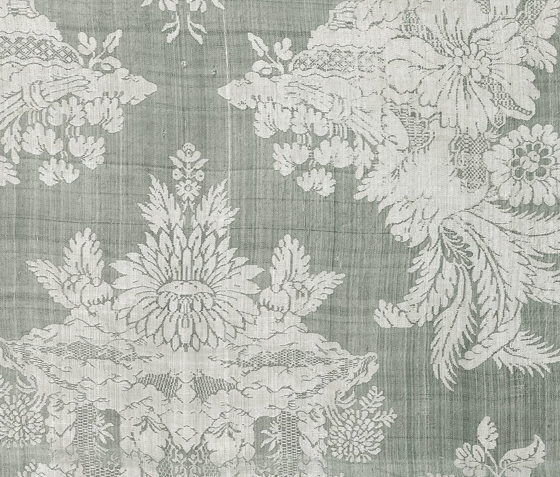 Green Damask Textile Vintage Pattern Art Print - Image 3