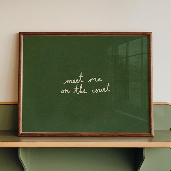 Tennis Print, Meet Me On The Court Poster