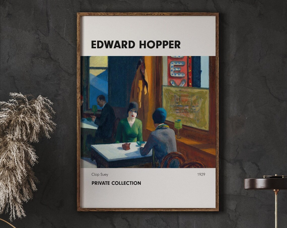 Edward Hopper, Chop Suey 1929 Vintage Poster