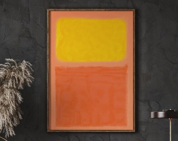 Mark Rothko Style Orange Yellow Color Field Abstract Art Poster