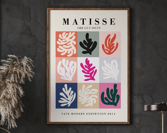 Henri Matisse Cut Outs Nine Square Color Grid Tate Modern 2014 Poster
